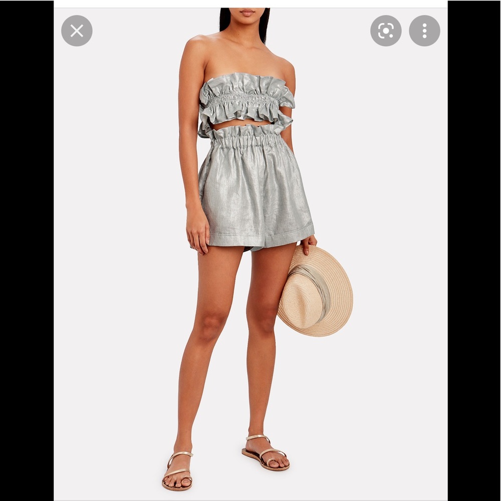 White story “intermix) linen two pieces set
